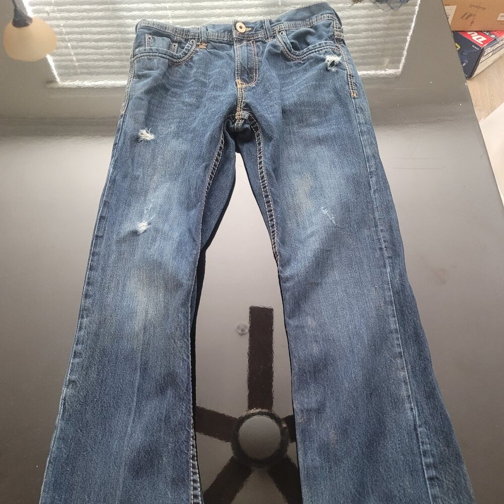 Aeropostale Driggs Slim Bootcut Distressed Denim Jeans Sz. 31x30 Great Condition